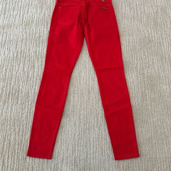 7 for All Mankind Red Women's Skinny Jeans - Picture 7 of 8